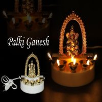 Palki Ganesh Ji With Diya Light 🪔