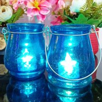 Elegant Hanging Glass Tea Light Holder ✨- (1 Piece)