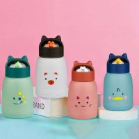 New Animal Cute Crystal Glass Water Bottle