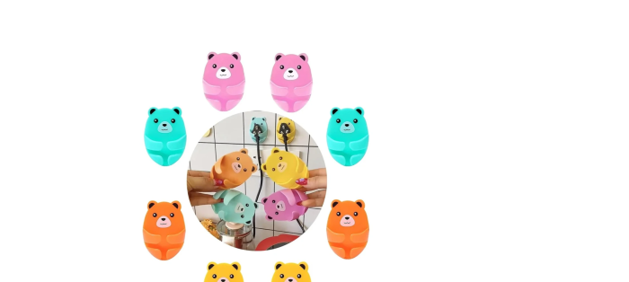 Cute Bear Plug Hook Wall Hooks image 2