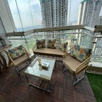 Dual Balcony Setup with Elegant Features