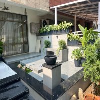 Multilevel Lawn with Decks, Fountain & Lighting