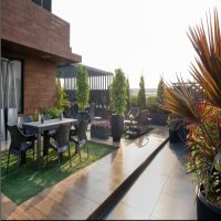 Outdoor Setup with MS Pergolas & Bar Counter