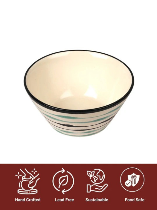 Ethereal Ivory Ceramic Large Taper Bowls (Set of 2) image 3