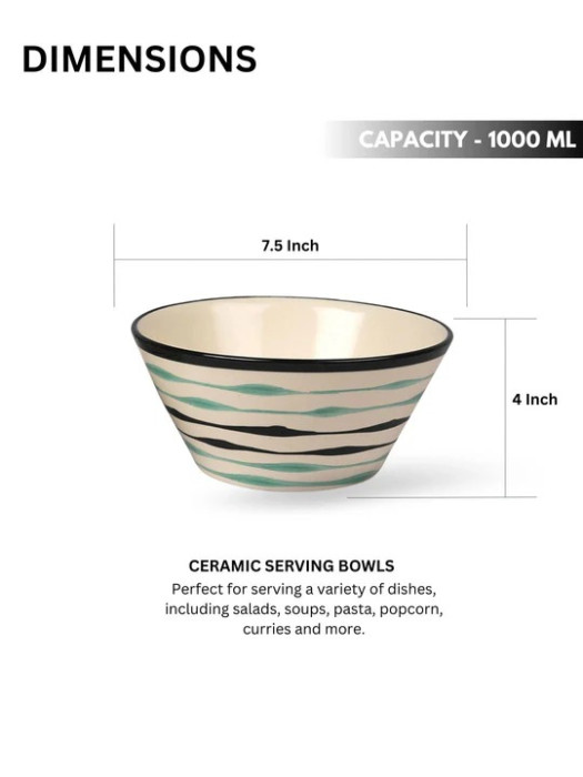 Ethereal Ivory Ceramic Large Taper Bowls (Set of 2) image 6