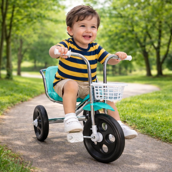 POLO Kids Tricycle with Front Basket 3 Wheel Cycle