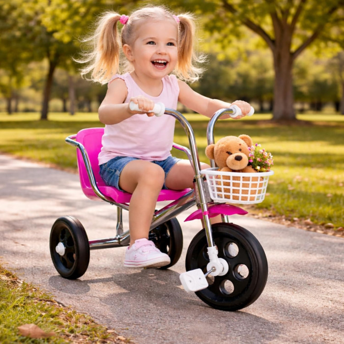 POLO Kids Tricycle with Front Basket 3 Wheel Cycle image 2
