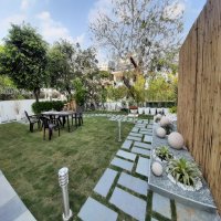 Lawn Design with fountaion